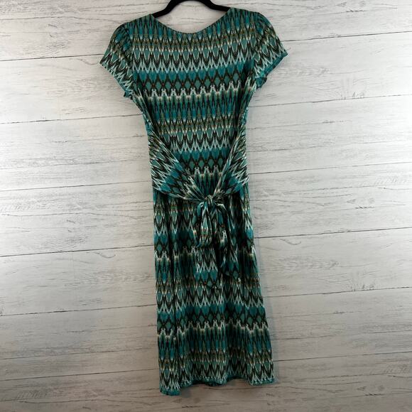 BCBGMaxazria Y2K 90s Vintage Style Printed Midi Dress Size XS - Picture 2 of 8